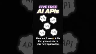 5 FREE AI APIs You Should Use ai developer llm softwaredeveloper code coding [upl. by Nawj]