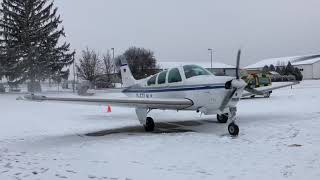 Beechcraft Bonanza F33 StartUp LHPP [upl. by Brandais]