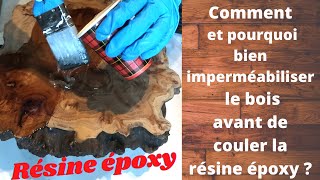 Comment imperméabiliser le bois Table ronde bois et résine part 1 [upl. by Adnauqahs428]