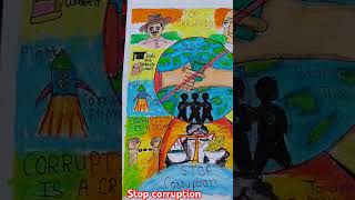 Corruption drawing  shrejal art and craft [upl. by Reich]