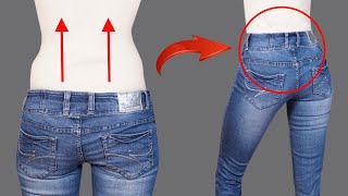 Great trick how to upsize low waist jeans to high one [upl. by Arammat]