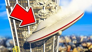 UFO SI SCHIANTA SULLA CITTÀ DI GTA5 [upl. by Angelia423]