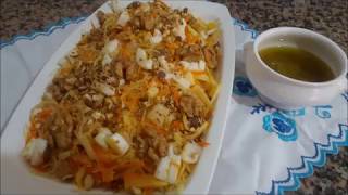 سلطة راقية اسيوية صحية لذيذة ومنعشة تكفي كوجبة كاملةsalade asiatique [upl. by Alocin]