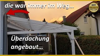 DIY Terrassenüberdachung aus Holz mit Wellplatten 🏡 [upl. by Elleuqram454]