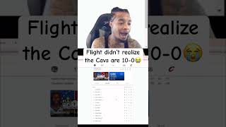 Flight didn’t realize the Cavs are 100😭flightreactsbasketball basketball nba flightreacts [upl. by Eliades]