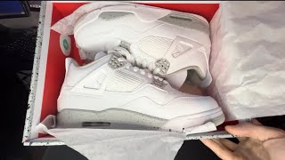 Air Jordan 4 “White Oreo” Unboxing amp Shoe Review ❄️ ft hifootru [upl. by Dasie25]