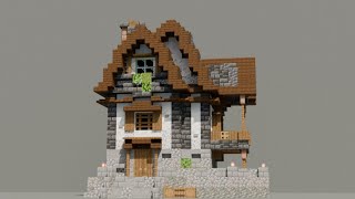 Minecraft Medieval House  The Start minecraft minecraftbuilding [upl. by Ahsoym]