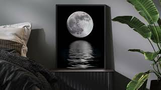 Full Moon Reflection  Landscape Wall Art Horizontal [upl. by Harden741]