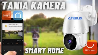 TEST  TANIA KAMERA OBROTOWA PTZ WIFI IP zewnętrzna TUYA SMART LIFE humanoid AI śledzenie aliexpress [upl. by Aivitnahs]