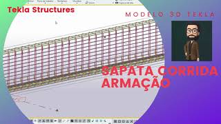 COMO FAZER SAPATA CORRIDA NO TEKLA  HOW TO MAKE RACING SHOES ON TEKLA [upl. by Cissiee]