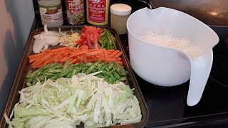 Lets cookVegetable Pancit bihon sotanghon [upl. by Acisse]