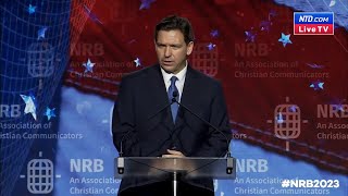 LIVE Florida Gov DeSantis Delivers Remarks at The National Religious Broadcasters Convention [upl. by Antipas236]