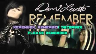 Remember December  Demi Lovato  Karaoke [upl. by Nolham]