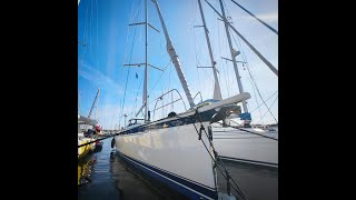 New Hallberg Rassy 44  A quick look inside of this beautiful yacht [upl. by Ahtekal]