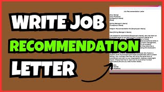 How to Write a Job Recommendation Letter for an Employee  StepbyStep Guide [upl. by Aleka]