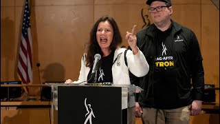 FULL SPEECH SAGAFTRA President Fran Drescher speaks on union going on strike [upl. by Mor733]