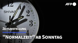 Zeitumstellung bewegt die Gemüter  quotNormalzeitquot ab Sonntag  AFP [upl. by Vittorio]