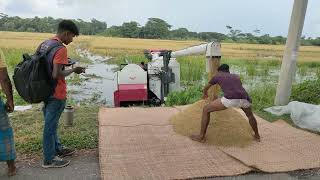 Yanmar YH700 Harvester Rice Unloading video ll Yanmar combine harvester ll Agri Tools [upl. by Quartis]