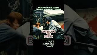 Battousai VS Sojiro Teknik pedang serupa shorts movie review rurounikenshin alurceritafilm [upl. by Ahsinaw]