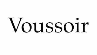 How to Pronounce Voussoir [upl. by Campball]