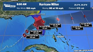 Hurricane Milton forecast 8 am on Oct 9 2024 [upl. by Pinette]