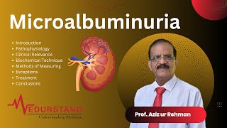 English Microalbuminuria  Understanding to Marker of Renal and CV Health  Medurstand by Prof Aziz [upl. by Naujuj]