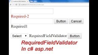 how to use required field validator in aspnet [upl. by Tezile]