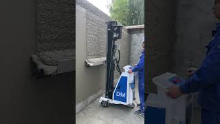 High efficiency plastering machine DERUTU wall smooth plaster spraying mortar [upl. by Roseann640]