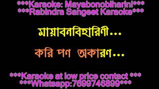 MAYABONO BIHARINI RABINDRA SANGEET KARAOKE WITH LYRICS demo [upl. by Rhianon]