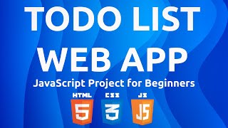 JavaScript Project For Beginners  TODO LIST APP  HTML CSS AND JAVASCRIPT [upl. by Fruma381]