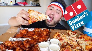 Dominos Pizza amp Wings MUKBANG [upl. by Eisset]