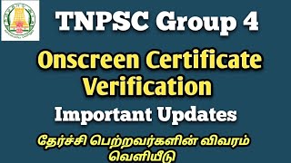 TNPSC Group 4 Onscreen Certificate Verification How to Upload Certificate [upl. by Ettereve]