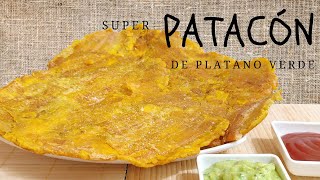 😋🧂👩🏻‍🍳PATACÓN DE PLATANO VERDE  SÚPER PATACON tostón desdecasaconjuly👩🏻‍🍳🧂😋 [upl. by Bywoods350]