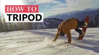 How to Tripod Snowboarding  Snowboard Butter Tricks [upl. by Adnorhs]