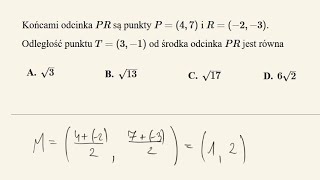 Matura próbna CKE 2021  zadanie 18  środek odcinka [upl. by Kirsti]