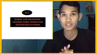 WORDS AND GRAMMAR  LEXEMES WORD FORMS AND GRAMMATICAL WORDS [upl. by Nylessej]