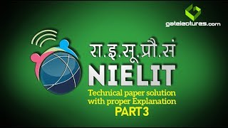 Dec 2017 NIELIT Technical paper solution with proper Explanation part 3 [upl. by Anecuza]