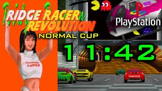 Ridge Racer Revolution PS1 Speedrun Normal Cup in 1142 [upl. by Hospers]