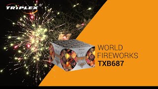 FAJERWERKI TXB687 49S 1 BATERIA WORLD FIREWORKS F2 TRIPLEX FIREWORKS [upl. by Alehs]