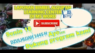 alc1 buat laporan bimbel dengan word lebih mudah [upl. by Dnalyram]