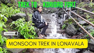 Korigad fort trek in monsoon Lonavala  One day picnic spot near mumbai [upl. by Toh]