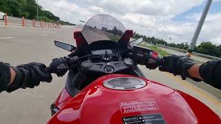 Honda CBR 500R 2023 Top speed with the slip on exhaust mod [upl. by Saphra]