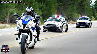 MOST SHOCKING HighSpeed Motorcycle Chase of ALL Time Caught On Dashcam [upl. by Aicyle800]