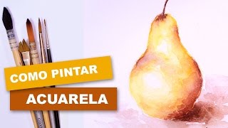 Como pintar facil una pera con acuarela [upl. by Bazar506]