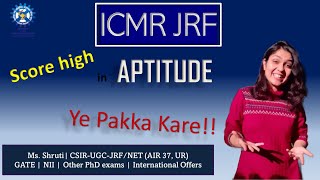 ICMR JRF 2024 Aptitude Must Do Topics icmr nta ntaugc lifesciences research ntanet ugcnet [upl. by Arayt]