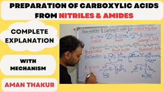 Carboxylic Acid Synthesis from Nitriles and Amides A Comprehensive Guide with complete mechanism [upl. by Dadelos187]