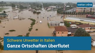 Unwetter in Italien Vororte von Mailand überflutet  Anwohner werden evakuiert [upl. by Dylane]