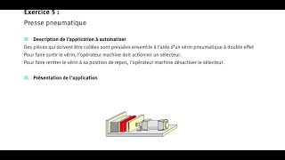 Exercice de Pneumatique FESTO  Presse pneumatique avec selecteur et distributeur 52 [upl. by Koerner]