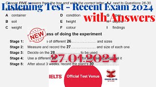 IELTS Listening Actual Test 2024 with Answers  27012024 [upl. by Eicak]