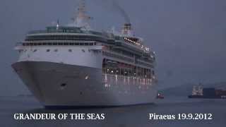 GRANDEUR OF THE SEAS arrival at Piraeus Port [upl. by Debora382]